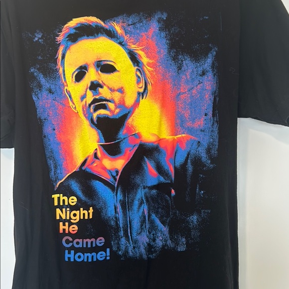 Michael myers Black Graphic T-Shirt - Picture 2 of 6